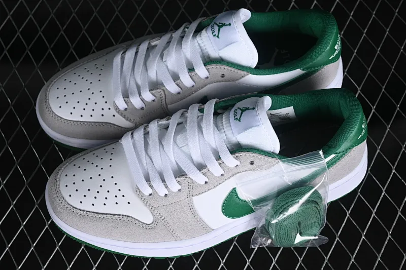 All categories Air Jordan Jordan series basketball shoes Air Jordan 1 Low Air Jordan 1 Low Golf AJ1 Joe 1 new golf version gray white green color DD9315-112